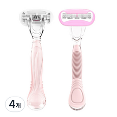 Mood Point Safe Pink 5 刀片一體式剃須刀女士, 4個, 1入