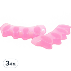 buyme 발가락 실리콘 밴드 좌우 세트 핑크, 3세트