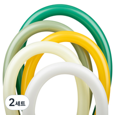 셈퍼텍스 요술풍선 5종 x 8p 세트 260s, 화이트, 파스텔메이트옐로우, 허니옐로우, 유칼립투스, 포레스트그린, 2세트