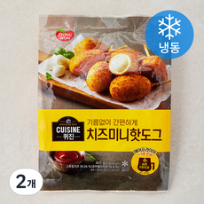 동원 퀴진 치즈 미니 핫도그 (냉동), 405g, 2개, 1개입