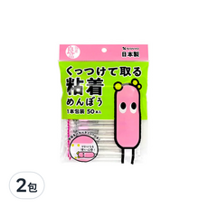 SANYO 山洋 粘著棉棒, 50支, 2包