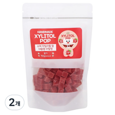 자일리톨팝 파우치 딸기, 2개, 150g
