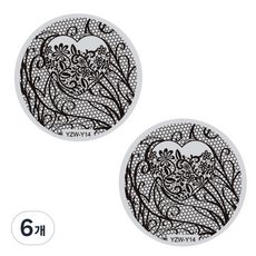 Beauty Pop 冬季版圓形美甲印花板, 44, 6個