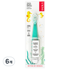 래디어스 토츠플러스 유아용 칫솔, 그레이 + 민트, 1개입, 6개 그레이 + 민트, 1개입, 6개