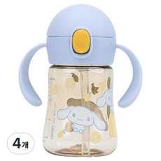 릴팡 더보틀 우리아이 첫 PPSU 시나모롤 양손 빨대 컵, 4개, 200ml