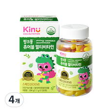 핑크퐁 츄어블 멀티비타민 204g, 120정, 4개