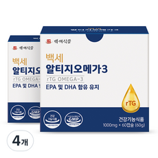 백세식품 알티지 오메가3 60g, 60정, 4개