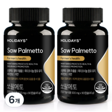 홀리데이즈 쏘팔메토, 90정, 6개
