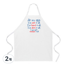 애티튜드에이프런즈 엣 마이 에이지 에이프런, 혼합 색상, 2개