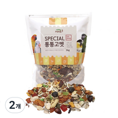 키워쥬 스페셜 통통고멧 앵무새 간식 중형~중대형 퀘이커 썬코뉴어 카이큐 한스마카우, 1kg, 2개