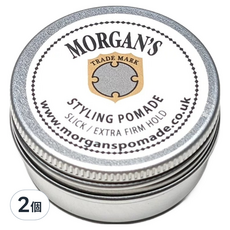 Morgan's Pomade 摩根氏 白標 超強力定型水洗髮油, 15g, 2個