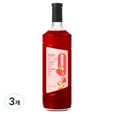 네이쳐티 zero 딸기 시럽, 3개, 1L