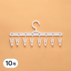 Librica 襪子帽子衣架洗衣夾曬衣架, 10個, 白色