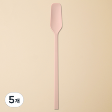 이지실리 스퀘어 실리콘 다용도 티 버터 잼스푼, 핑크, 5개