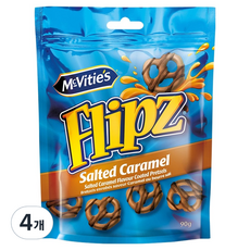 Flipz 麥維他 焦糖蝴蝶餅, 90g, 4個