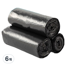 Oreum Days 便攜式加厚塑膠垃圾袋 黑色 50 x 60 cm 30入, 6個, 20L