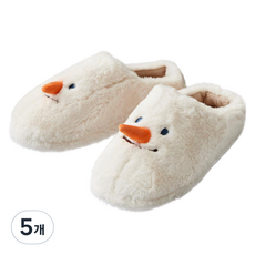 뉴하비츠 스노우맨 슬리퍼, 화이트, 5개