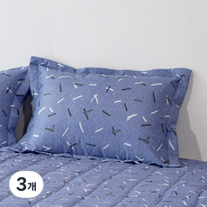 MuyBien Leslie 枕頭套 含枕芯, 藍色, 3個