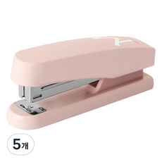 델리 마카롱 파스텔 대용량 33호침 스테이플러 제본용, 핑크, 5개