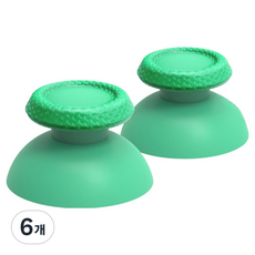 호후 플스5 PS5 듀얼센스 컨트롤러 아날로그 얼스 스틱 캡 커버 악세사리, 그린, 6개