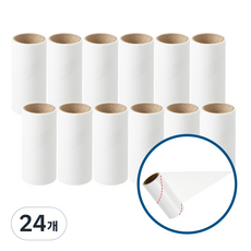 코멧 베이직 간편휴대 사선컷팅 테이프 클리너 리필 10cm x 4m, 24개