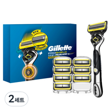 Gillette 吉列 ProShield鋒護系列刮鬍刀組, 2組, 刮鬍刀炳+刀片 8入