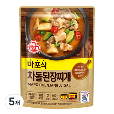 오뚜기 마포식 차돌된장찌개, 500g, 5개