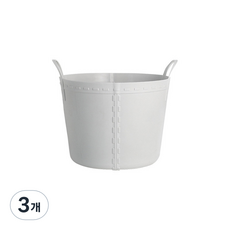 세븐집 인테리어 손잡이 바스켓 소형, 그레이, 3개