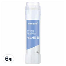 모나미 부드러운 풀, 15g, 6개