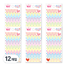 Petit Bling Bling小愛心貼紙, 混色, 12入