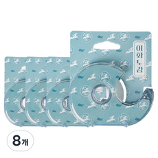 이화도감 대용량 문구테이프 18mm x 30m 커터 청자, 블루, 8개