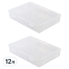 生活升級研究所 文件盒 大型 A4, 12個, 透明