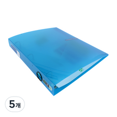 Alpha mall 鮮豔色彩片D型環活頁夾 A4 3孔 3cm, 藍色, 5個