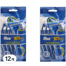 Dwiteuri MAX SPEED 3一次性刮鬍刀 藍色, 12個, 5件