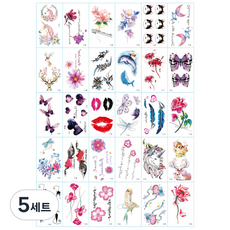 Dalmoa 紋身貼紙 30款套組, F, 5套