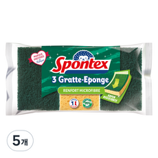 스폰텍스 RENFORT MICROFIBRE 마이크로화이버 스크럽 스펀지, 5개, 3개입