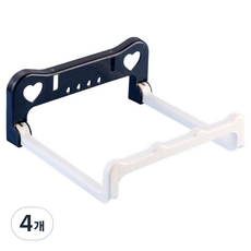 Hanbomnuri 免鑽孔 簡易黏貼 雙色 洗臉盆架, 4個, 白色