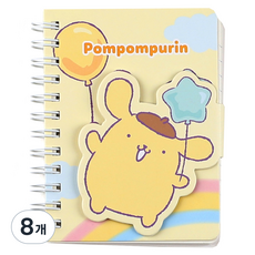 Aitida 三麗鷗明星 磁吸筆記本 4入 59張, 黃色(布丁狗), 8個