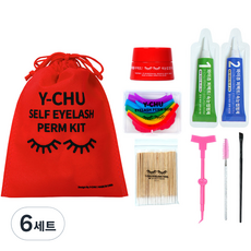 Y-Chu Season 3 無膠睫毛燙髮套裝 3 次全套, 混合色, 6套