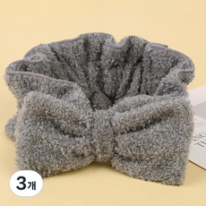 Akoda Company 絲帶洗臉頭帶, 灰色, 3個