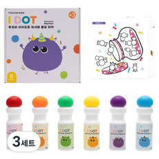 투코비 아이도트 워셔블 물감 마카, 3세트, 6색