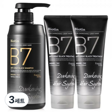 Forest Story B7灰白髮適用染黑健髮洗髮精 500ml+潤髮乳 150ml 2入, 3組