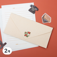 Good given 高級零用錢信封 花談山茶花 10入 貼紙 12入, 2個, 淺黃色