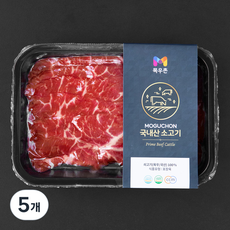 목우촌 국내산 소고기 부채살 3등급 구이용 (냉장), 300g, 5개