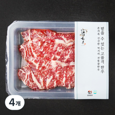 전통참한우 1+등급 채끝 구이용 (냉장), 200g, 4개