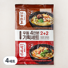 아워홈 가쓰오 우동 229g x 2개입 + 포차식 우동 229g x 2개입 세트, 916g, 4세트