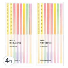 Mohaco 螢光長索引標籤 粉紅色, 4個, 160入