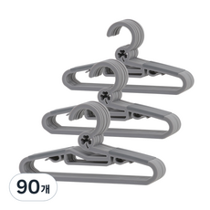 리보보 아동용 논슬립 옷걸이, 그레이, 90개