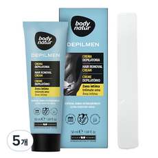바디네이처 데필맨 헤어 리무벌 크림 인티메이트 에리아 제모크림 비키니라인용, 50ml, 5개