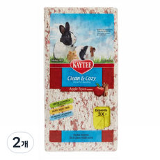 케이티 클린앤코지 소동물용 겨울용 베딩 애플 스파이스, 24.6L, 2개